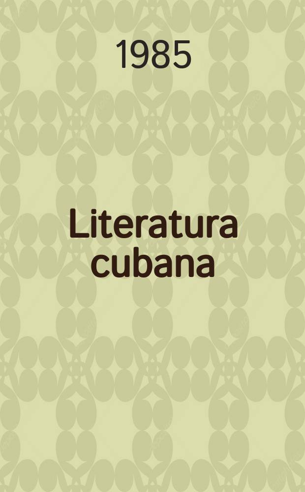 Literatura cubana