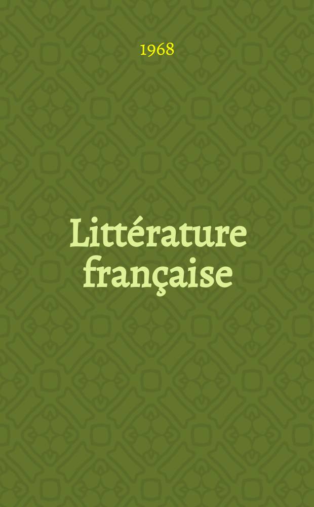 Littérature française : Collection