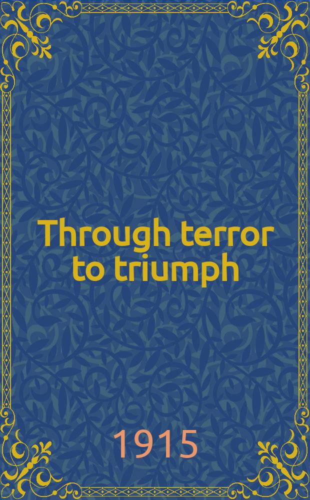 Through terror to triumph : Speeches and pronouncement of the right hon. David Lloyd George, since the beginning of the war