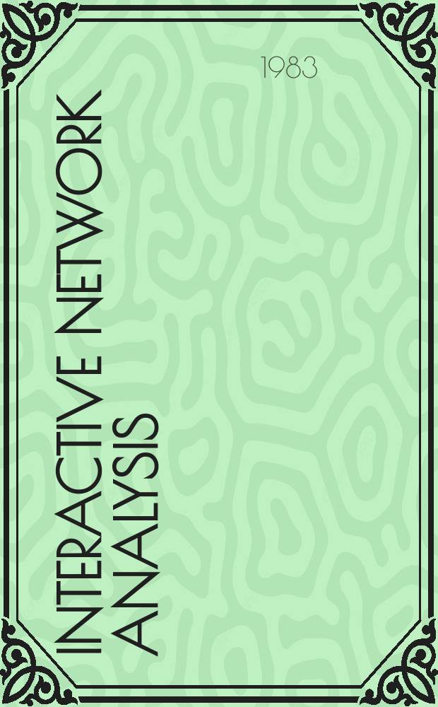 Interactive network analysis : An approach based on APL