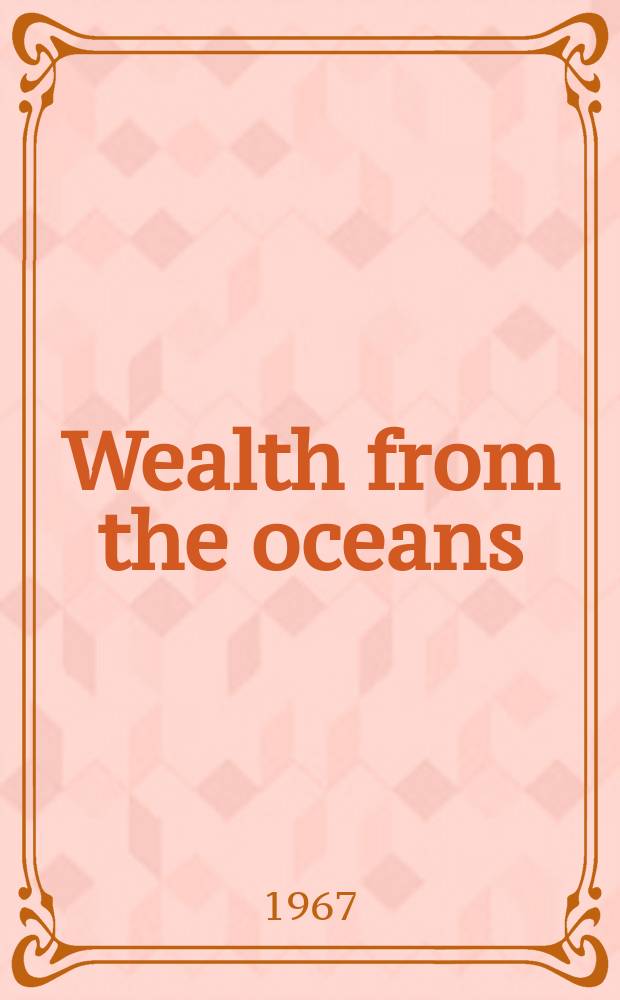 Wealth from the oceans