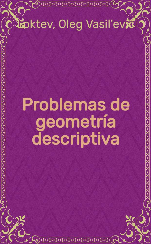 Problemas de geometría descriptiva