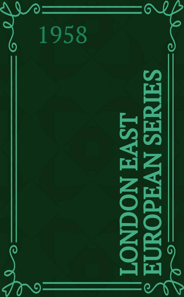 London East European series (Language and literature). Group 2, Historical grammars : Under the auspices of the Dep. of language and literature, School of Slavonic and East European studies, Univ. of London