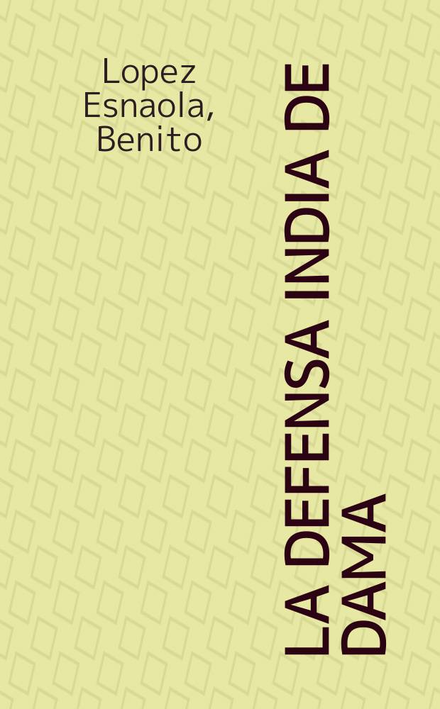 La defensa India de dama