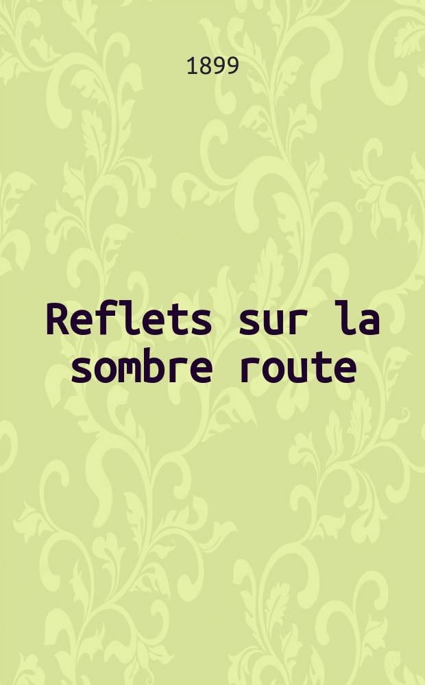 Reflets sur la sombre route