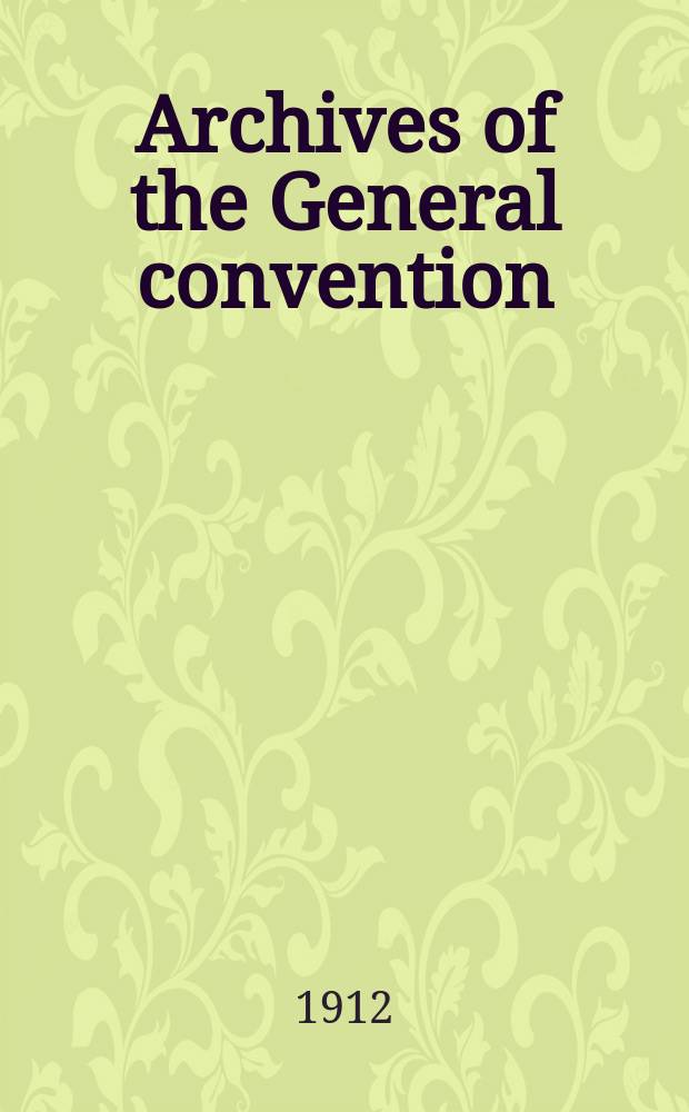 Archives of the General convention
