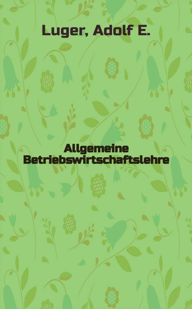 Allgemeine Betriebswirtschaftslehre