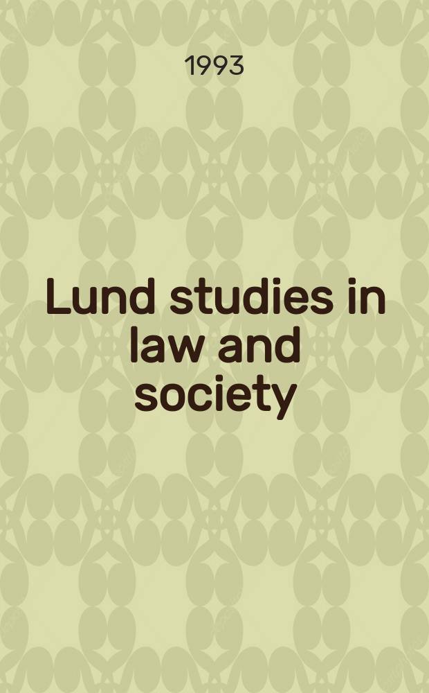 Lund studies in law and society