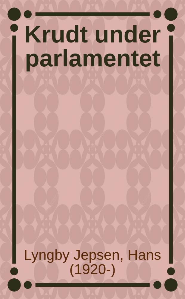 Krudt under parlamentet