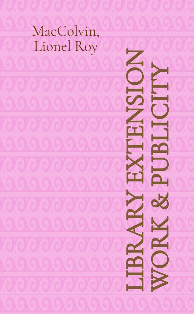 Library extension work & publicity