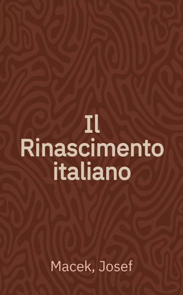 Il Rinascimento italiano