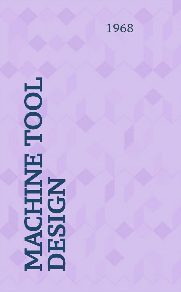 Machine tool design