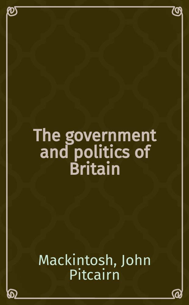 The government and politics of Britain