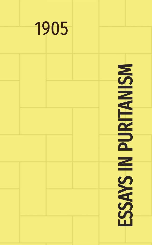 Essays in puritanism