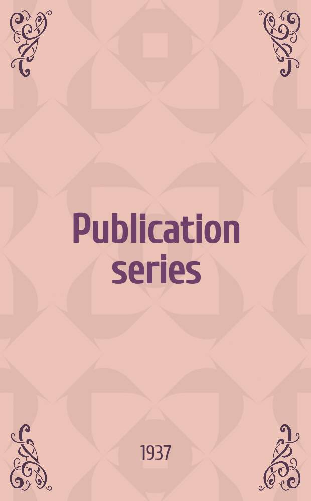 Publication series