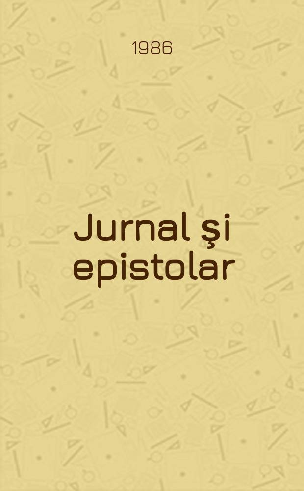 Jurnal şi epistolar