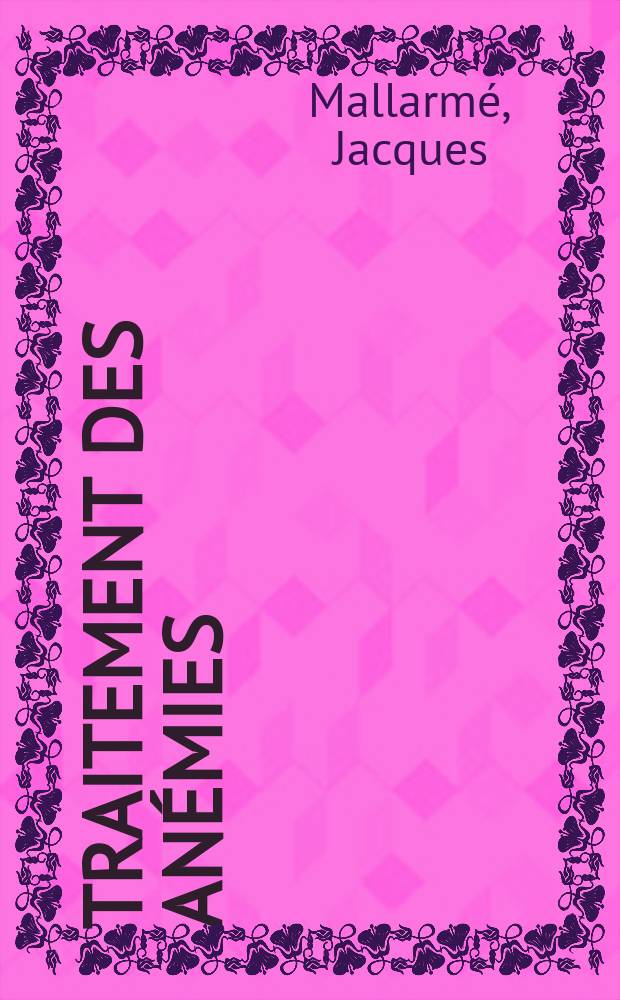 Traitement des anémies