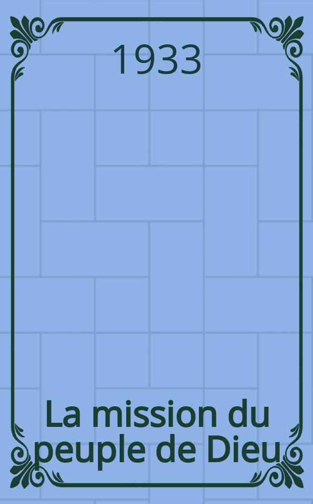 La mission du peuple de Dieu