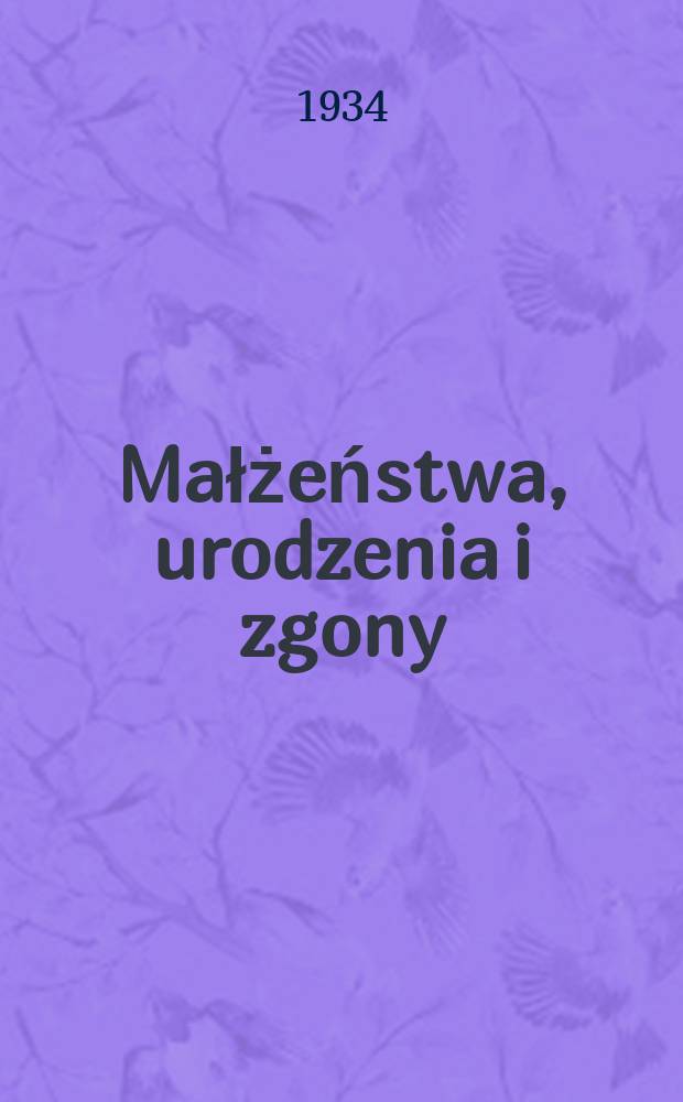 Małżeństwa, urodzenia i zgony = Mariages, naissances et d&eacute;c&egrave;s. 1927-1928