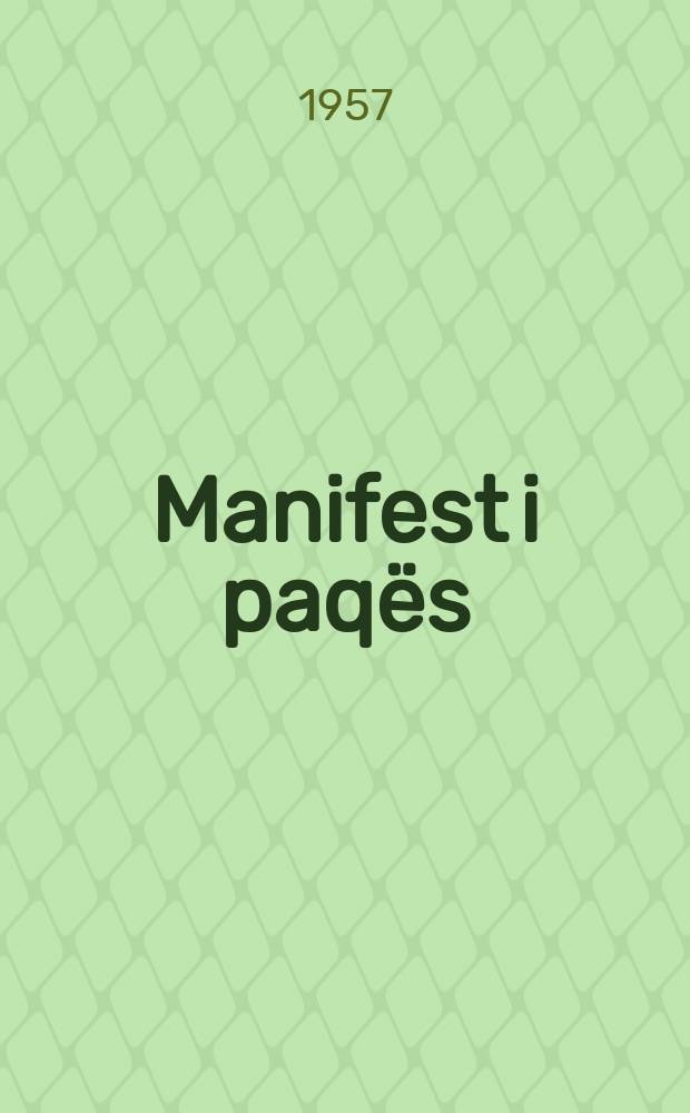 Manifest i paqës