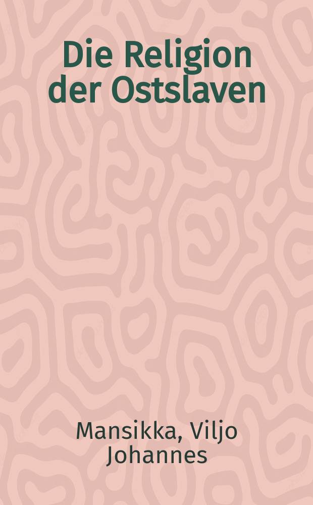 Die Religion der Ostslaven