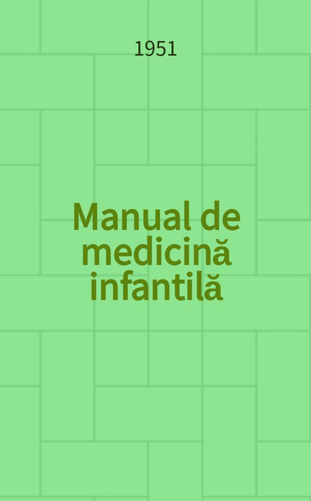 Manual de medicină infantilă