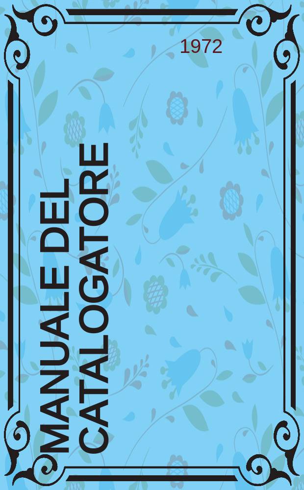 Manuale del catalogatore