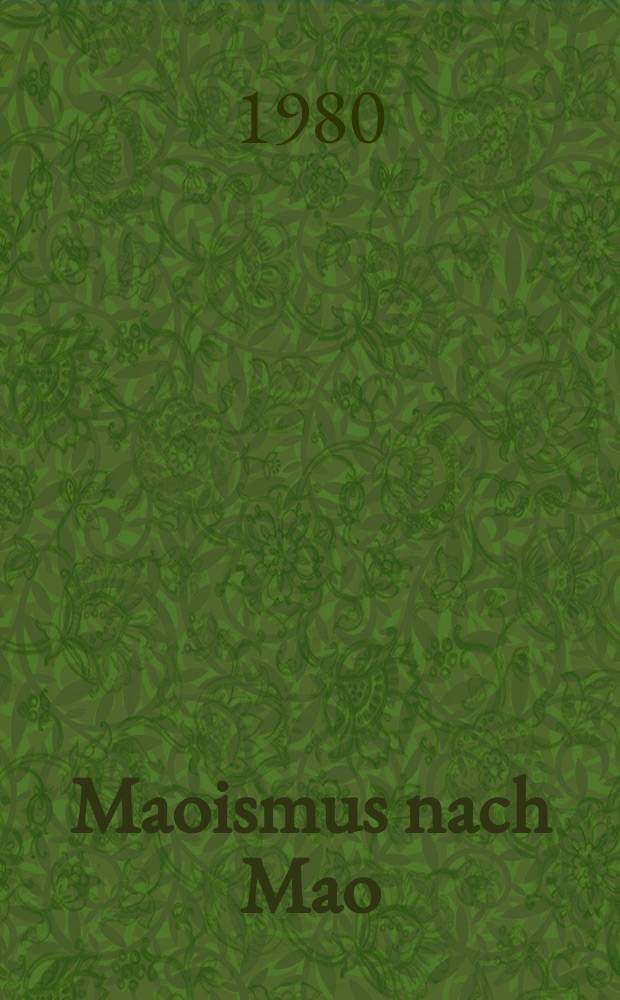 Maoismus nach Mao