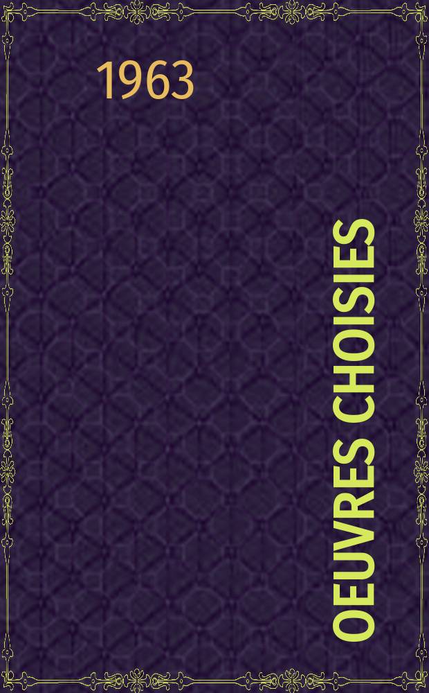 Oeuvres choisies
