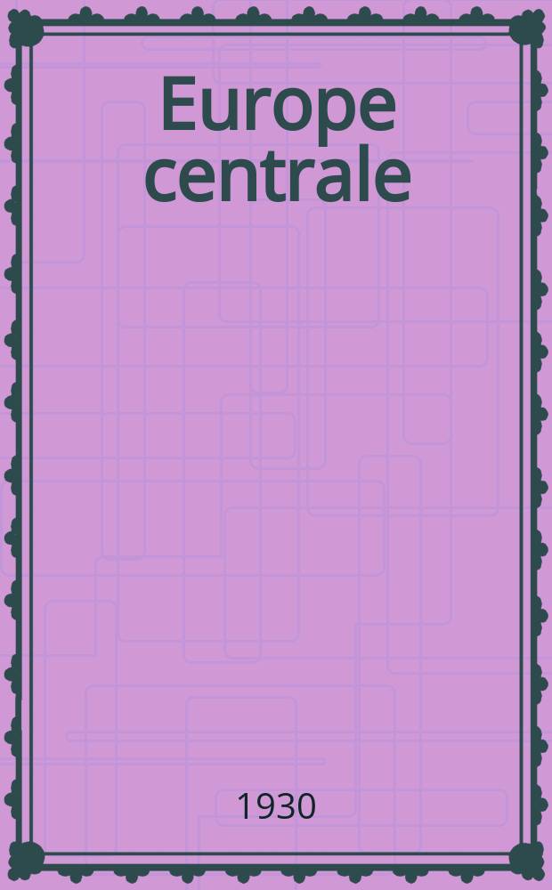 Europe centrale