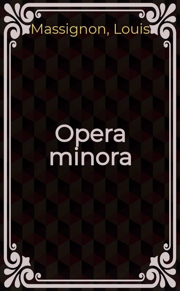 Opera minora