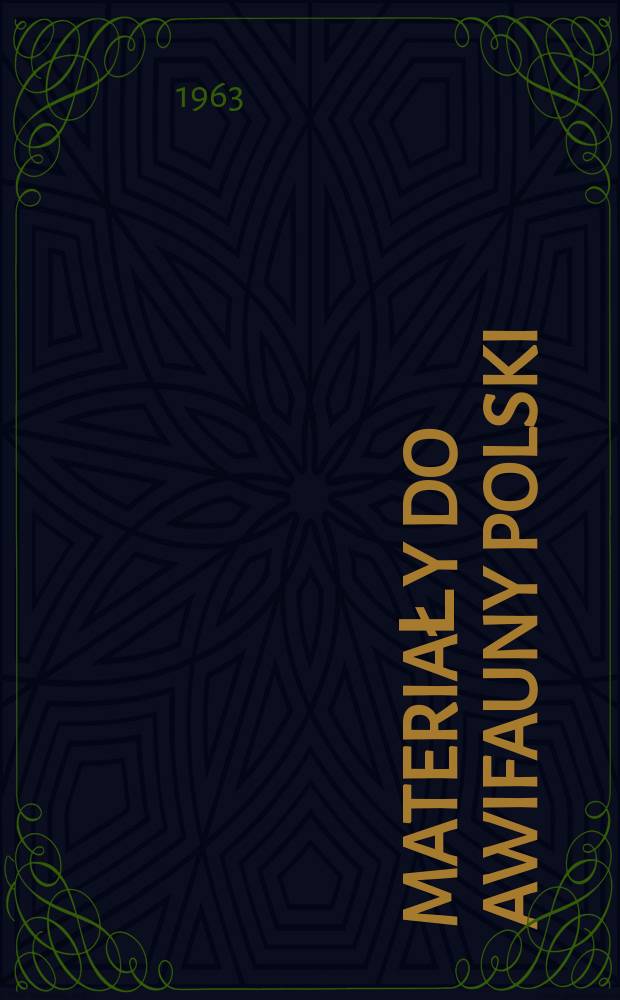 Materiały do awifauny Polski