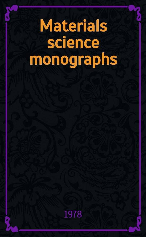 Materials science monographs