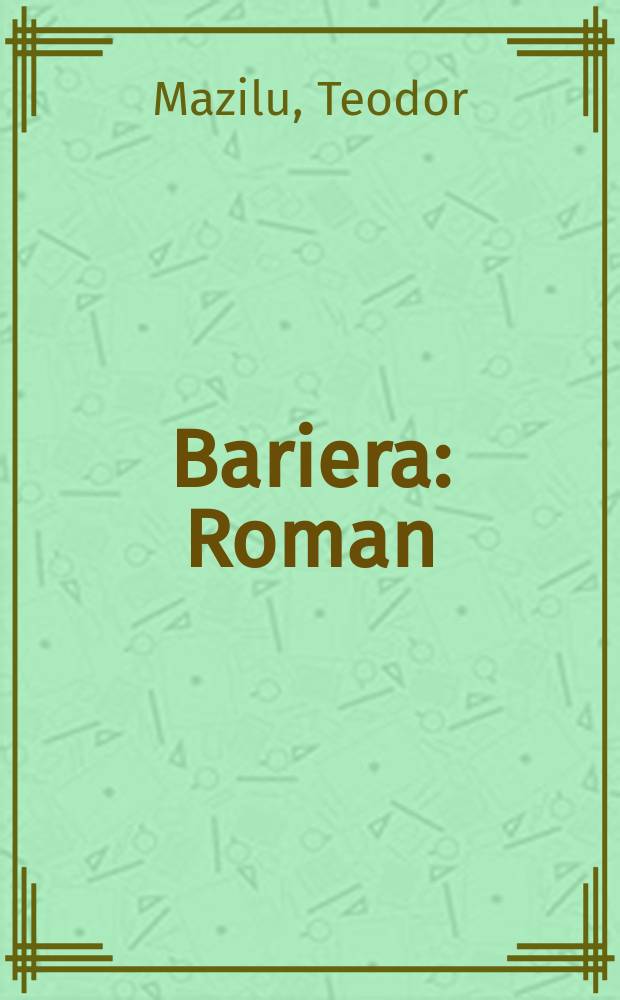 Bariera : Roman