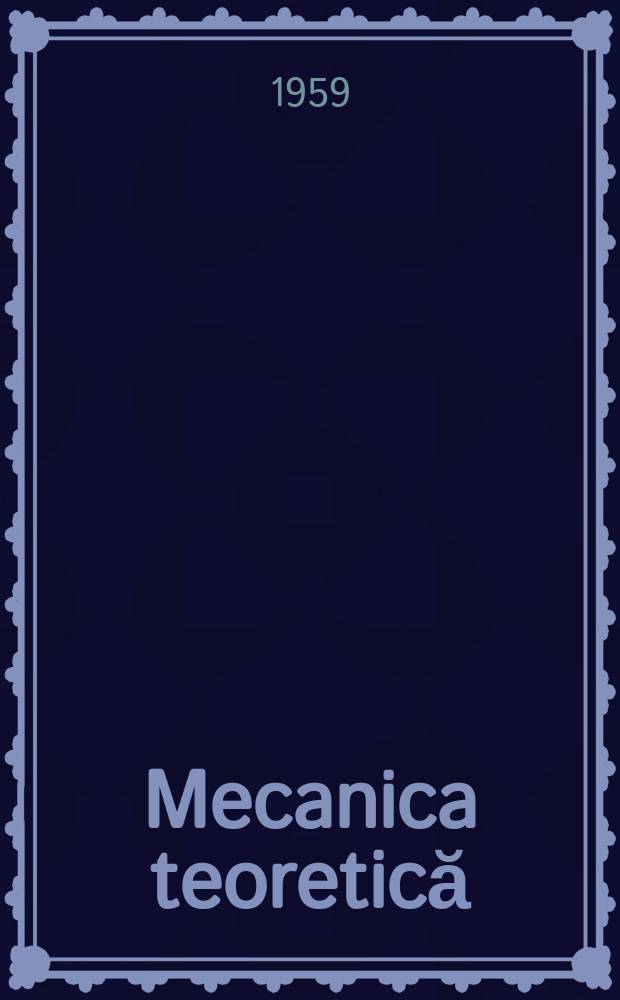 Mecanica teoretică