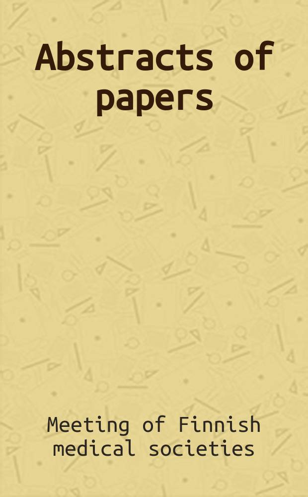 Abstracts of papers