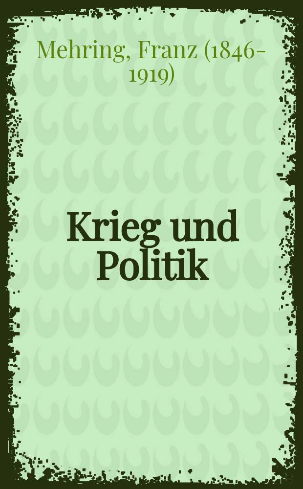 Krieg und Politik