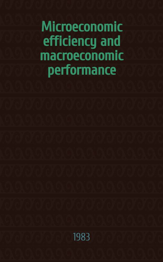 Microeconomic efficiency and macroeconomic performance