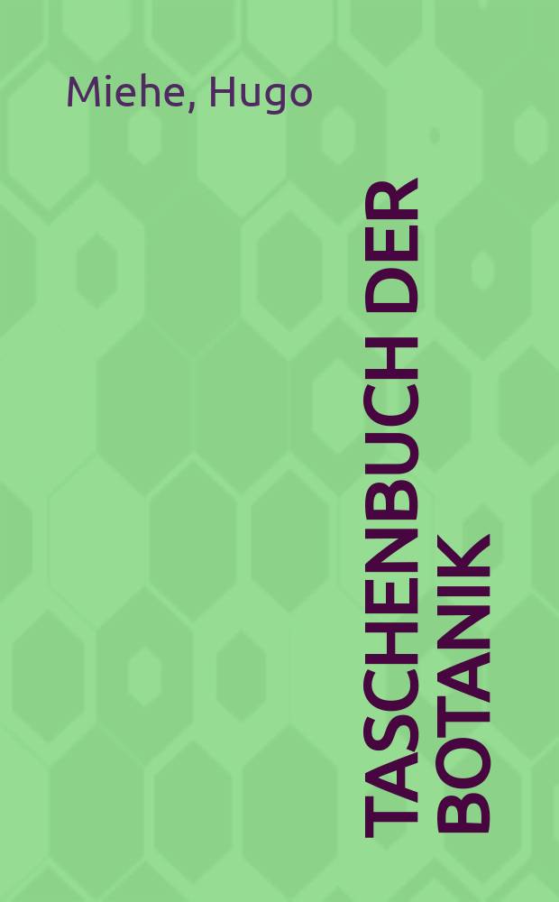 Taschenbuch der Botanik