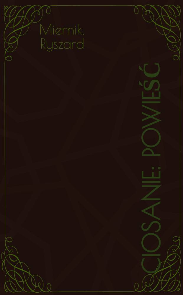 Ciosanie : Powieść