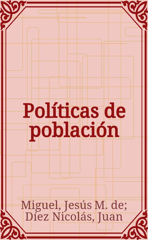 Políticas de población