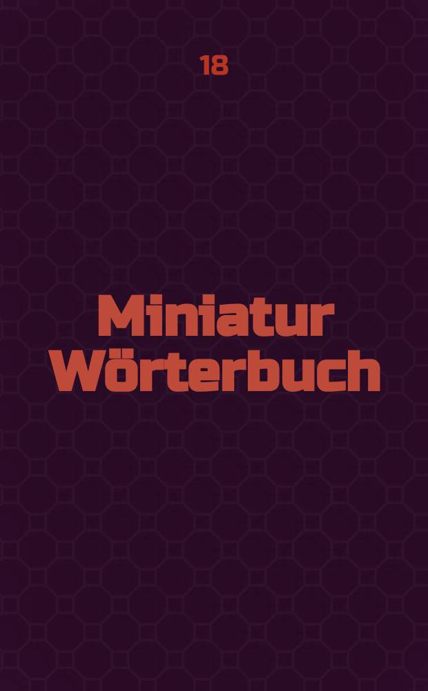 Miniatur Wörterbuch