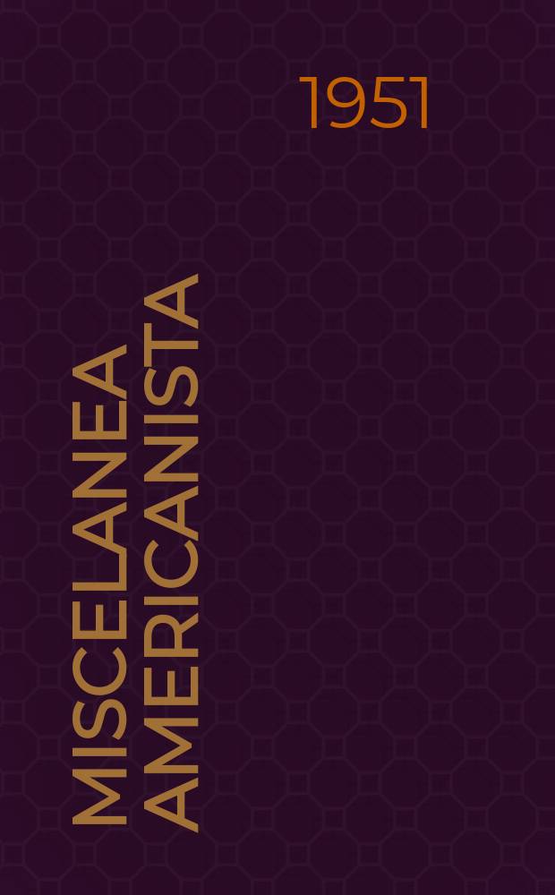 Miscelanea americanista