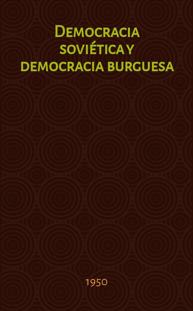 Democracia soviética y democracia burguesa