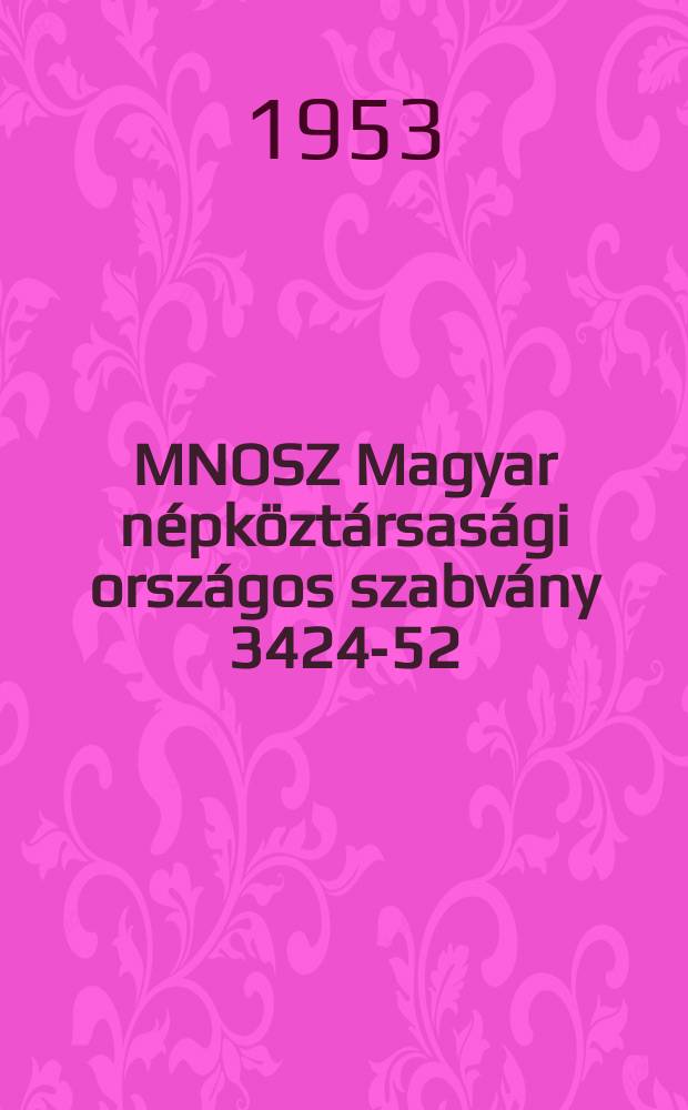 MNOSZ [Magyar n&eacute;pk&ouml;zt&aacute;rsas&aacute;gi orsz&aacute;gos szabv&aacute;ny] 3424-52 : K&ouml;nyvt&aacute;ri c&iacute;mle&iacute;r&aacute;si szab&aacute;lyok
