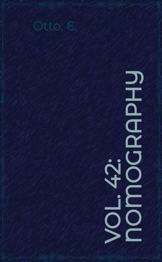 Vol. 42 : Nomography