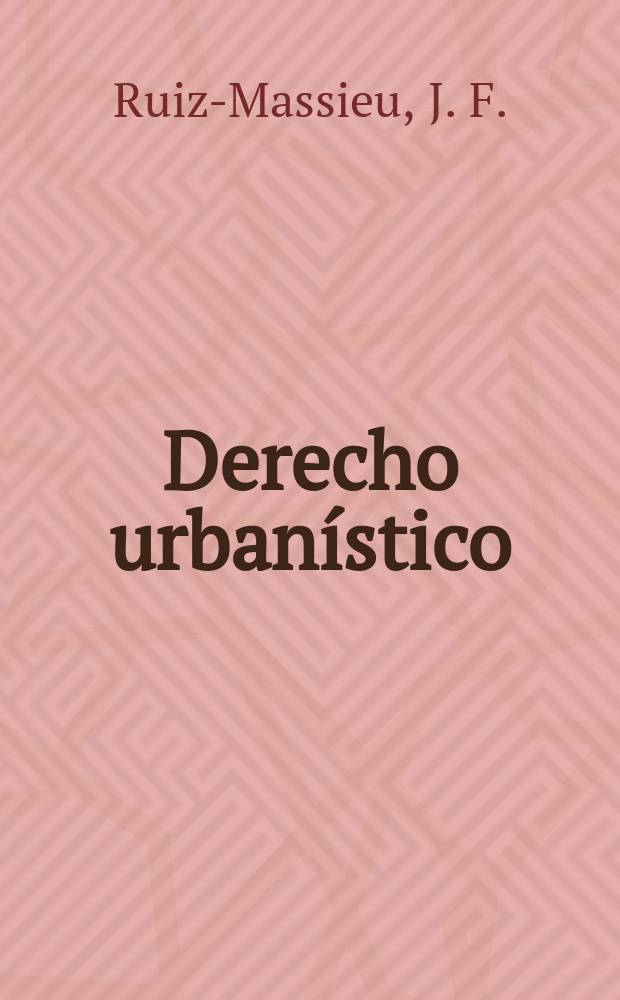 18 : Derecho urbanístico