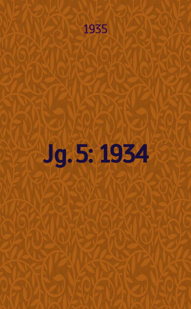 Jg. 5 : 1934