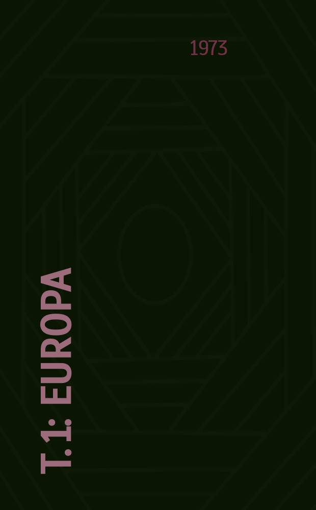 T. 1 : Europa