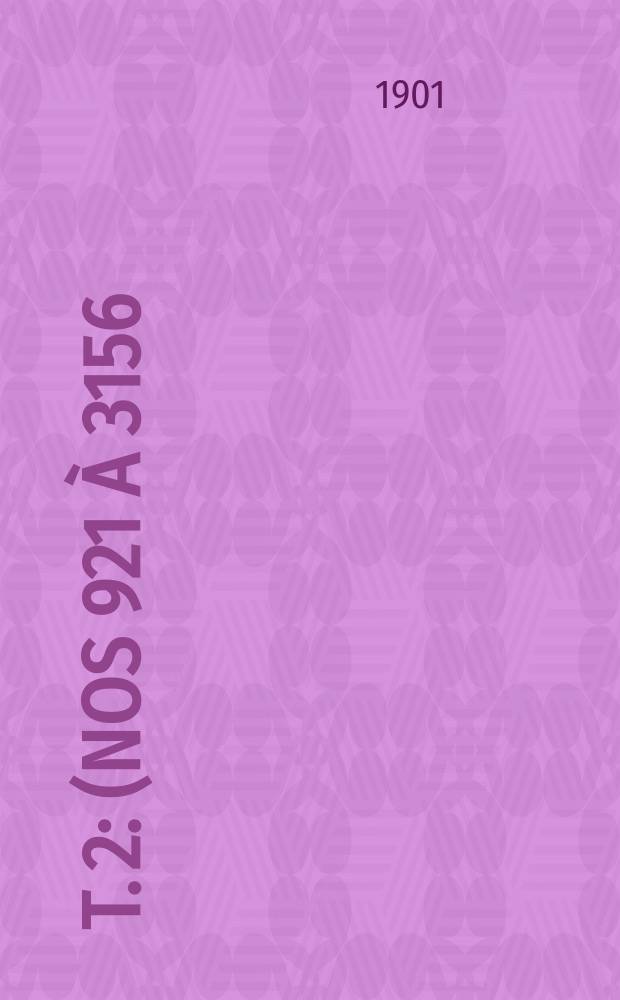 T. 2 : (Nos 921 à 3156). Clergé séculier